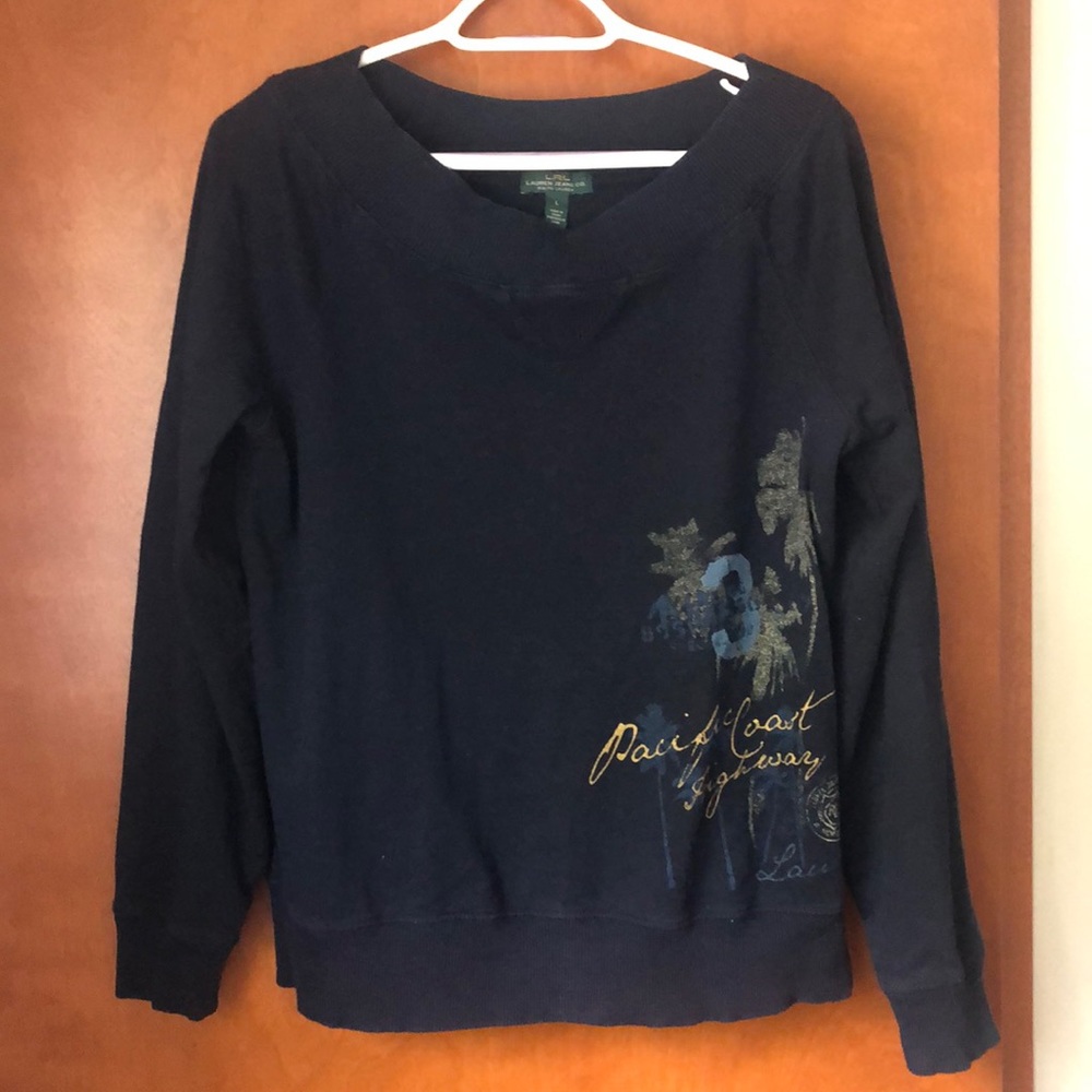 Ralph Lauren Women’s Navy Long Sleeves Crewneck (Large) 💙